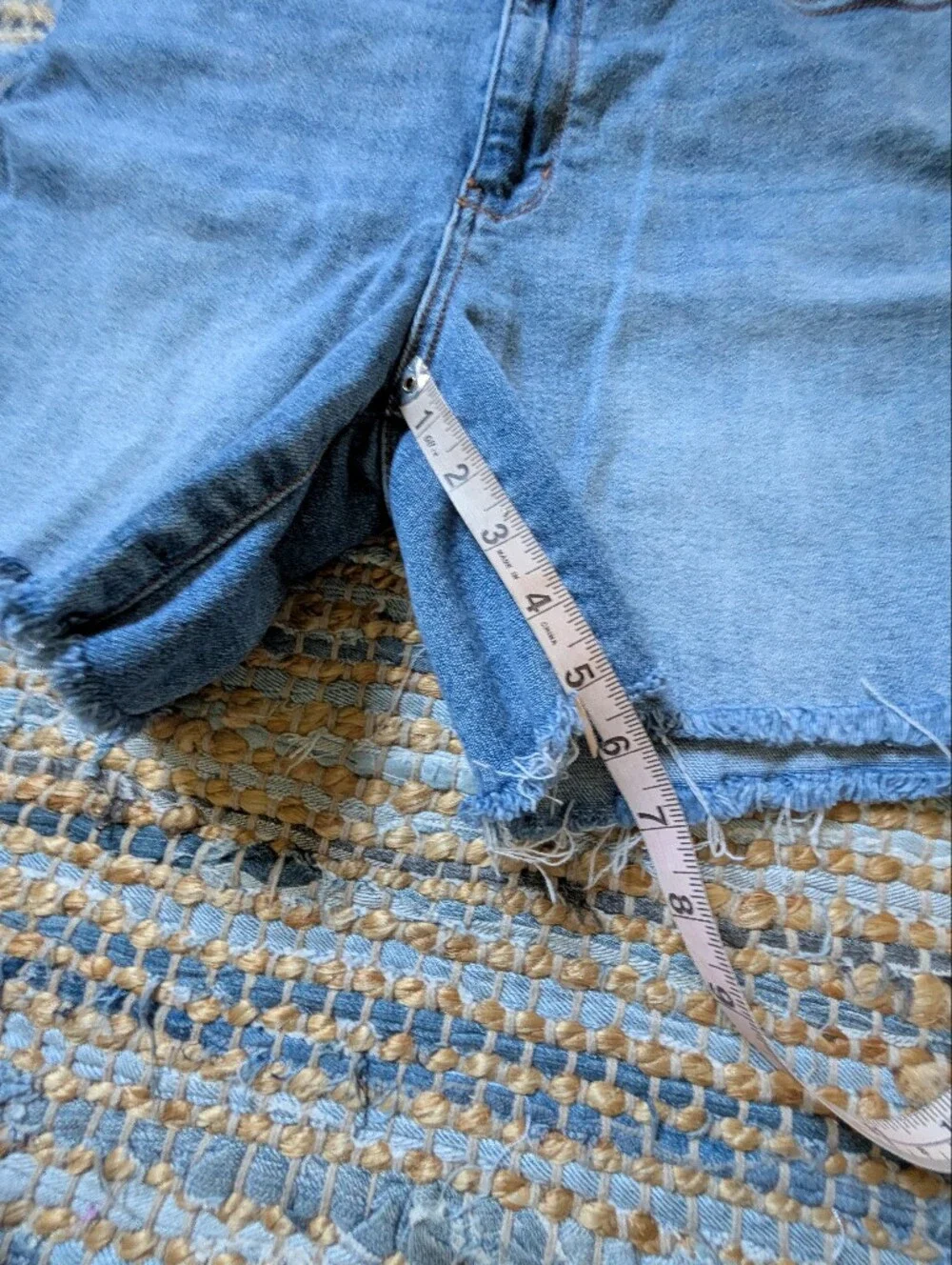 Judy Blue Denim Bermuda Shorts XL High Rise Raw Hem Stretch Cutoff Y2K